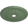 image26 34OD x 3 58ID x 1 38P Elsinore Ceiling Medallion Fits Canopies up to 3 58Athenian Green Flat Finish