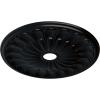 image26 34OD x 3 58ID x 1 38P Elsinore Ceiling Medallion Fits Canopies up to 3 58Jet Black Flat Finish