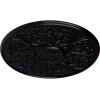 image33OD x 1 34P Versailles Ceiling Medallion Fits Canopies up to 3 14HandPainted Jet Black