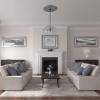 image33OD x 1 34P Versailles Ceiling Medallion Fits Canopies up to 3 14HandPainted Platinum