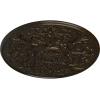 image33OD x 1 34P Versailles Ceiling Medallion Fits Canopies up to 3 14HandPainted Stone Hearth Crackle