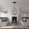 image35 78W x 22 12H x 4 38P Antonio Ceiling MedallionHandPainted Black Pearl