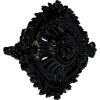 image35 78W x 22 12H x 4 38P Antonio Ceiling MedallionHandPainted Jet Black
