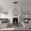 image42 34W x 28 78H x 1P Ashford Ceiling MedallionBrass Metallic Series