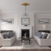 image42 34W x 28 78H x 1P Ashford Ceiling MedallionIridescent Gold Metallic Series