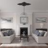 image67 14W x 43 38H x 4ID x 2P Melchor Diamond Ceiling Medallion Fits Canopies up to 4Black Pearl Metallic Series