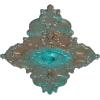 image67 14W x 43 38H x 4ID x 2P Melchor Diamond Ceiling Medallion Fits Canopies up to 4Copper Green Patina Metallic Series