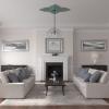 image67 14W x 43 38H x 4ID x 2P Melchor Diamond Ceiling Medallion Fits Canopies up to 4Copper Green Patina Metallic Series