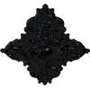 image67 14W x 43 38H x 4ID x 2P Melchor Diamond Ceiling Medallion Fits Canopies up to 4Jet Black Flat Finish