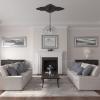 image67 14W x 43 38H x 4ID x 2P Melchor Diamond Ceiling Medallion Fits Canopies up to 4Jet Black Flat Finish