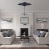 image67 14W x 43 38H x 4ID x 2P Melchor Diamond Ceiling Medallion Fits Canopies up to 4Midnight Dream Flat Finish
