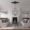 image67 14W x 43 38H x 4ID x 2P Melchor Diamond Ceiling Medallion Fits Canopies up to 4Steel Gray Metallic Series