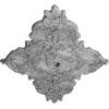 image67 14W x 43 38H x 4ID x 2P Melchor Diamond Ceiling Medallion Fits Canopies up to 4Ultra Pure White Crackle Flat Finish