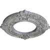 imageEkena Millwork Benson Ceiling Medallion Jet BlackUltra Pure White Crackle Flat Finish
