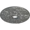 imageEkena Millwork CM18NO 18Inch OD x 3 12Inch ID x 1 38Inch Norwich Ceiling MedallionSilver Metallic Series