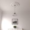 imageEkena Millwork CM27HE Heaton Ceiling Medallion 27 12OD x 3 78ID x 2 14P Fits Canopies up to 6 12 Factory PrimedPrimed