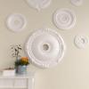 imageEkena Millwork CM27HE Heaton Ceiling Medallion 27 12OD x 3 78ID x 2 14P Fits Canopies up to 6 12 Factory PrimedPrimed