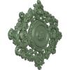 imageEkena Millwork CM30KTGLS  22 12W x 30 38H x 1 12P Katheryn Ceiling Medallion  Ceiling Medallion GoldHandPainted Athenian Green