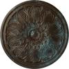 Hand-Painted Bronze Blue Patina