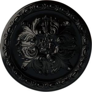 image11 34OD x 38P Stockport Ceiling MedallionHandPainted Black Pearl