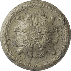 image11 34OD x 38P Stockport Ceiling MedallionHandPainted Castle Stone Crackle