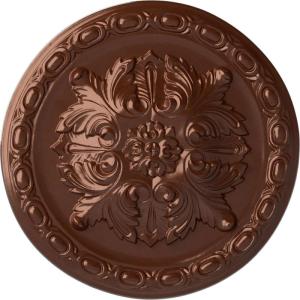 image11 34OD x 38P Stockport Ceiling MedallionHandPainted Copper Penny