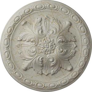 image11 34OD x 38P Stockport Ceiling MedallionHandPainted Pot of Cream Crackle
