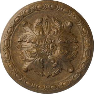 image11 34OD x 38P Stockport Ceiling MedallionHandPainted Rubbed Bronze