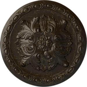image11 34OD x 38P Stockport Ceiling MedallionHandPainted Stone Hearth Crackle