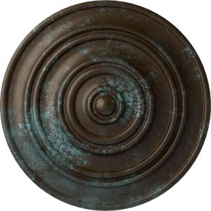 image13 14OD x 12P Classic Ceiling Medallion Fits Canopies up to 4 18Bronze Blue Patina Metallic Series