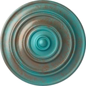 image13 14OD x 12P Classic Ceiling Medallion Fits Canopies up to 4 18Copper Green Patina Metallic Series