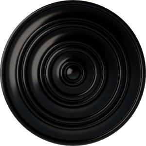 image13 14OD x 12P Classic Ceiling Medallion Fits Canopies up to 4 18Jet Black Flat Finish