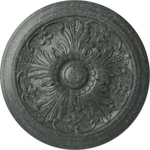 image16 78OD x 58P Vienna Ceiling Medallion Fits Canopies up to 3 14Athenian Green Crackle Flat Finish