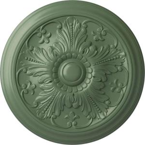image16 78OD x 58P Vienna Ceiling Medallion Fits Canopies up to 3 14Athenian Green Flat Finish