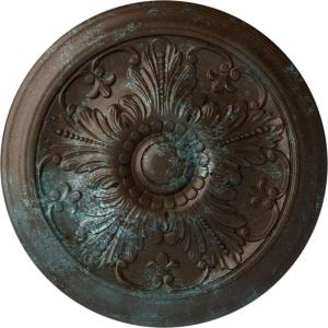 image16 78OD x 58P Vienna Ceiling Medallion Fits Canopies up to 3 14Bronze Blue Patina Metallic Series