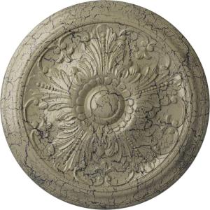 image16 78OD x 58P Vienna Ceiling Medallion Fits Canopies up to 3 14Castle Stone Crackle Flat Finish