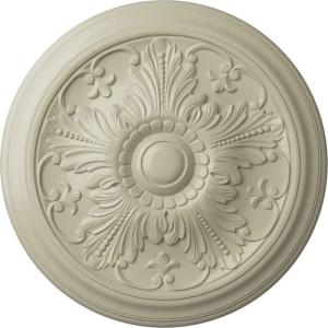 image16 78OD x 58P Vienna Ceiling Medallion Fits Canopies up to 3 14Clear Yellow Flat Finish