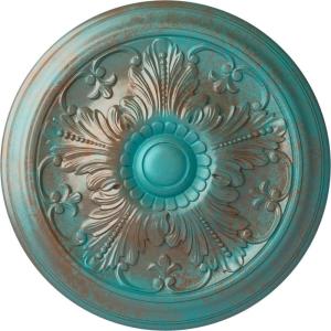 image16 78OD x 58P Vienna Ceiling Medallion Fits Canopies up to 3 14Copper Green Patina Metallic Series