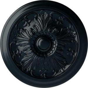 image16 78OD x 58P Vienna Ceiling Medallion Fits Canopies up to 3 14Night Shade Flat Finish