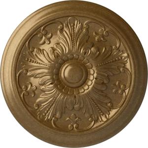 image16 78OD x 58P Vienna Ceiling Medallion Fits Canopies up to 3 14Pale Gold Metallic Series