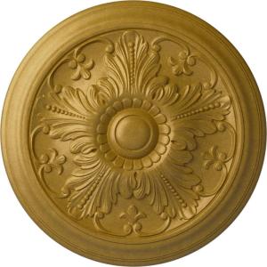 image16 78OD x 58P Vienna Ceiling Medallion Fits Canopies up to 3 14Pharaohs Gold Metallic Series