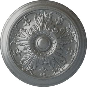 image16 78OD x 58P Vienna Ceiling Medallion Fits Canopies up to 3 14Platinum Metallic Series