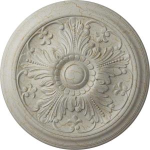 image16 78OD x 58P Vienna Ceiling Medallion Fits Canopies up to 3 14Pot of Cream Crackle Flat Finish