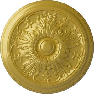 image16 78OD x 58P Vienna Ceiling Medallion Fits Canopies up to 3 14Rich Gold Metallic Series