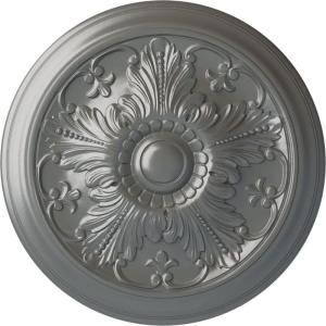 image16 78OD x 58P Vienna Ceiling Medallion Fits Canopies up to 3 14Silver Metallic Series
