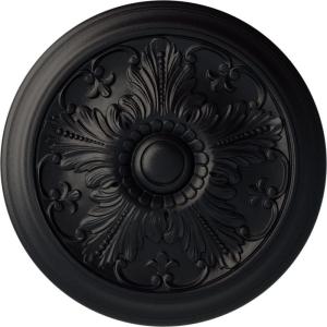 image16 78OD x 58P Vienna Ceiling Medallion Fits Canopies up to 3 14Steel Gray Metallic Series