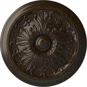 image16 78OD x 58P Vienna Ceiling Medallion Fits Canopies up to 3 14Stone Hearth Crackle Flat Finish