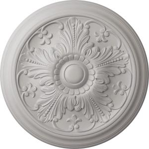 image16 78OD x 58P Vienna Ceiling Medallion Fits Canopies up to 3 14Ultra Pure White Flat Finish