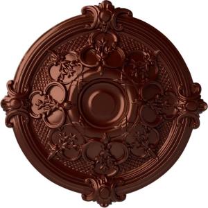 image17 38OD x 1 34P Hamilton Ceiling Medallion Fits Canopies up to 3 34Antique Copper Metallic Series