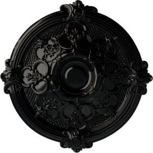 image17 38OD x 1 34P Hamilton Ceiling Medallion Fits Canopies up to 3 34Black Pearl Metallic Series